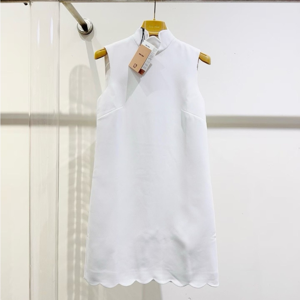 🚩steal authentic Miu Miu White Sleeveless Dress